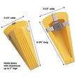 Master Caster® Giant Foot Magnetic Doorstop, No-Slip Rubber Wedge, 3.5w x 6.75d x 2h, Yellow - OrdermeInc