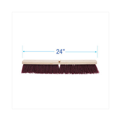 Boardwalk® Floor Brush Head, 3.25" Maroon Stiff Polypropylene Bristles, 24" Brush OrdermeInc OrdermeInc