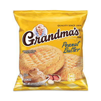 Grandma's® Homestyle Peanut Butter Cookies, 2.5 oz Pack, 2 Cookies/Pack, 60 Packs/Carton, Ships in 1-3 Business Days OrdermeInc OrdermeInc