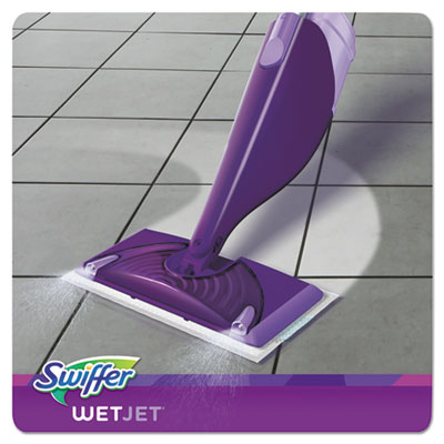 PROCTER & GAMBLE WetJet Mop, 11 x 5 White Cloth Head, 46" Purple/Silver Aluminum/Plastic Handle, 2/Carton - OrdermeInc