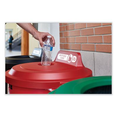 Rubbermaid® Commercial Vented Round Brute Container, 32 gal, Plastic, Red OrdermeInc OrdermeInc