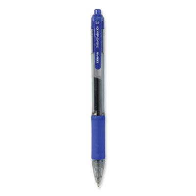 Zebra® Sarasa Dry Gel X20 Gel Pen, Retractable, Medium 0.7 mm, Blue Ink, Clear/Blue Barrel, 12/Pack OrdermeInc OrdermeInc