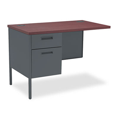 Metro Classic Series Workstation Return, Left, 42w x 24d x 29.5h, Mahogany/Charcoal OrdermeInc OrdermeInc