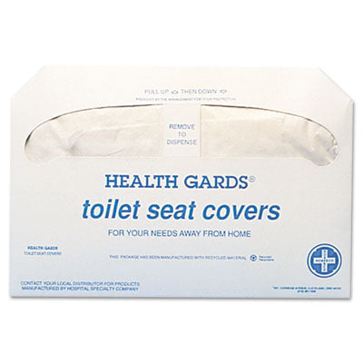 HOSPECO Health Gards Toilet Seat Covers, 14.25 x 16.5, White, 250 Covers/Pack, 20 Packs/Carton - OrdermeInc