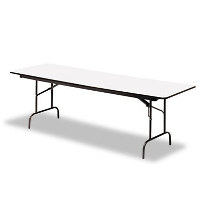 OfficeWorks Commercial Wood-Laminate Folding Table, Rectangular, 72" x 30" x 29", Gray/Charcoal OrdermeInc OrdermeInc