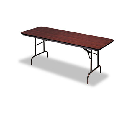 OfficeWorks Commercial Wood-Laminate Folding Table, Rectangular, 96" x 30" x 29", Mahogany OrdermeInc OrdermeInc