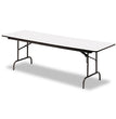OfficeWorks Commercial Wood-Laminate Folding Table, Rectangular, 96" x 30" x 29", Gray/Charcoal OrdermeInc OrdermeInc