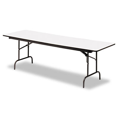 OfficeWorks Commercial Wood-Laminate Folding Table, Rectangular, 96" x 30" x 29", Gray/Charcoal OrdermeInc OrdermeInc