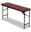 OfficeWorks Commercial Wood-Laminate Folding Table, Rectangular, 72" x 18" x 29", Mahogany OrdermeInc OrdermeInc