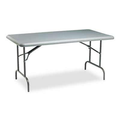 IndestrucTable Industrial Folding Table, Rectangular, 60" x 30" x 29", Charcoal OrdermeInc OrdermeInc