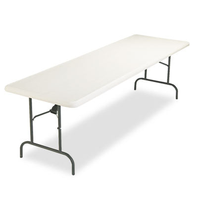 ICEBERG ENTERPRISES IndestrucTable Industrial Folding Table, Rectangular, 96" x 30" x 29", Platinum - OrdermeInc