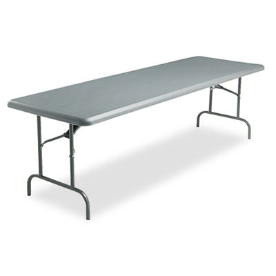 IndestrucTable Industrial Folding Table, Rectangular, 96" x 30" x 29", Charcoal OrdermeInc OrdermeInc