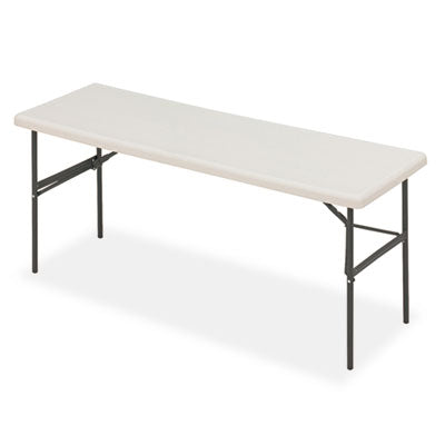 IndestrucTable Classic Folding Table, Rectangular, 72" x 24" x 29", Platinum OrdermeInc OrdermeInc