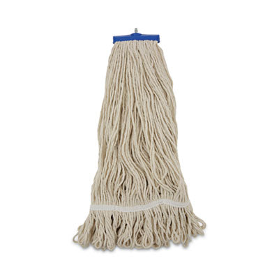 BOARDWALK Mop Head, Lie-Flat Head, Cotton Fiber, 24 oz, White, 12/Carton - OrdermeInc