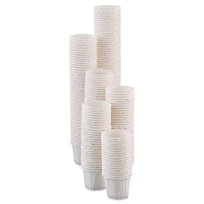 DART Paper Portion Cups, ProPlanet Seal, 0.5 oz, White, 250/Bag, 20 Bags/Carton - OrdermeInc