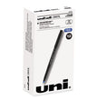 uniball® ONYX Roller Ball Pen, Stick, Fine 0.7 mm, Blue Ink, Black/Blue Barrel, Dozen - OrdermeInc