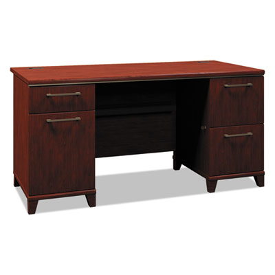 Enterprise Collection Double Pedestal Desk, 60" x 28.63" x 29.75", Harvest Cherry, (Box 2 of 2) OrdermeInc OrdermeInc