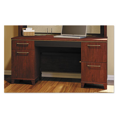 Enterprise Collection Double Pedestal Desk, 60" x 28.63" x 29.75", Harvest Cherry, (Box 2 of 2) OrdermeInc OrdermeInc