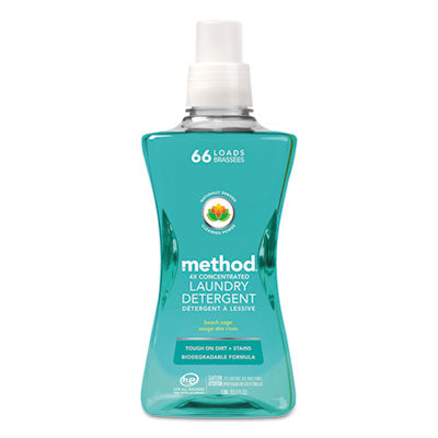 Method® 4X Concentrated Laundry Detergent, Beach Sage, 53.5 oz Bottle, 4/Carton OrdermeInc OrdermeInc
