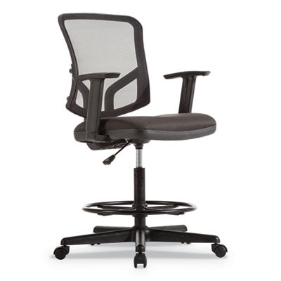 Alera Everyday Task Stool, Fabric Seat, Mesh Back, Supports Up to 275 lb, 20.9" to 29.6" Seat Height, Black OrdermeInc OrdermeInc