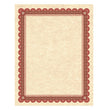 Parchment Certificates, Academic, 8.5 x 11, Copper with Red/Brown Border, 25/Pack OrdermeInc OrdermeInc