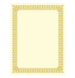 Premium Certificates, 8.5 x 11, Ivory/Gold with Fleur Gold Foil Border, 15/Pack - OrdermeInc