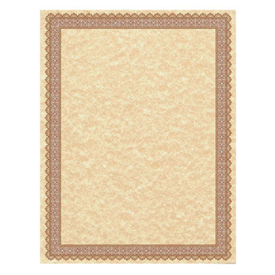 Parchment Certificates, Vintage, 8.5 x 11, Copper with Burgundy/Gold Foil Border, 50/Pack OrdermeInc OrdermeInc