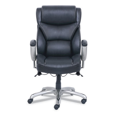 Emerson Big and Tall Task Chair, Supports Up to 400 lb, 19.5" to 22.5" Seat Height, Black Seat/Back, Silver Base OrdermeInc OrdermeInc