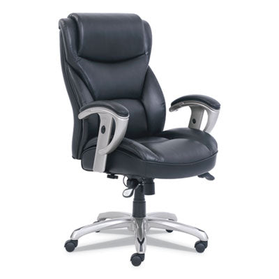 Emerson Big and Tall Task Chair, Supports Up to 400 lb, 19.5" to 22.5" Seat Height, Black Seat/Back, Silver Base OrdermeInc OrdermeInc