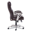 Emerson Big and Tall Task Chair, Supports Up to 400 lb, 19.5" to 22.5" Seat Height, Brown Seat/Back, Silver Base OrdermeInc OrdermeInc