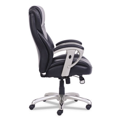 Emerson Big and Tall Task Chair, Supports Up to 400 lb, 19.5" to 22.5" Seat Height, Black Seat/Back, Silver Base OrdermeInc OrdermeInc
