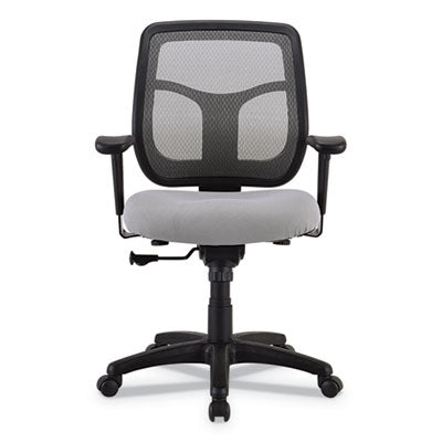 Apollo Mid-Back Mesh Chair, 18.1" to 21.7" Seat Height, Silver Seat, Silver Back, Black Base OrdermeInc OrdermeInc