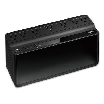 AMERICAN POWER CONVERSION Back-UPS 600 VA Battery Backup System, 7 Outlets, 120 VA, 490 J