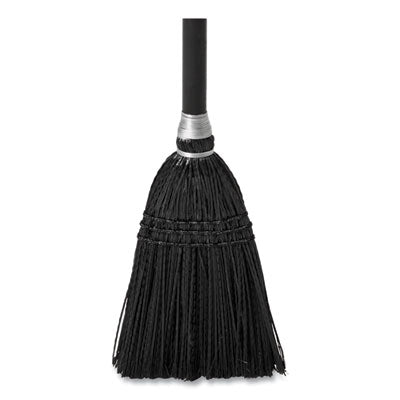 Rubbermaid® Commercial Lobby Pro Synthetic-Fill Broom, Synthetic Bristles, 37.5" Overall Length, Black - OrdermeInc