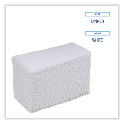 BOARDWALK Dinner Napkin, 2-Ply, 17 x 15, White, 100/Pack, 30 Packs/Carton - OrdermeInc