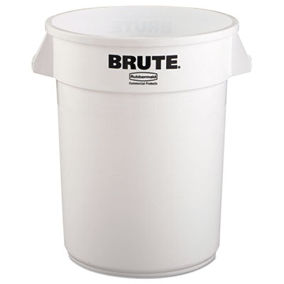 Rubbermaid® Commercial Vented Round Brute Container, 32 gal, Plastic, White OrdermeInc OrdermeInc