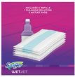 PROCTER & GAMBLE WetJet Mop, 11 x 5 White Cloth Head, 46" Purple/Silver Aluminum/Plastic Handle, 2/Carton - OrdermeInc