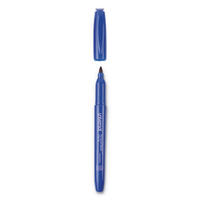 Pen-Style Permanent Marker, Fine Bullet Tip, Blue, Dozen OrdermeInc OrdermeInc