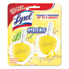 RECKITT BENCKISER Hygienic Automatic Toilet Bowl Cleaner, Lemon Breeze, 2/Pack - OrdermeInc