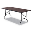 OfficeWorks Classic Wood-Laminate Folding Table, Curved Legs, Rectangular, 72" x 30" x 29", Walnut OrdermeInc OrdermeInc