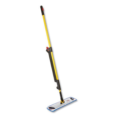 RUBBERMAID COMMERCIAL PROD. Pulse Microfiber Spray Mop System, 17" Wide Microfiber Head, 52" Yellow Plastic Handle - OrdermeInc