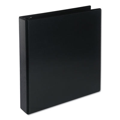 Universal® Deluxe Round Ring View Binder, 3 Rings, 1.5" Capacity, 11 x 8.5, Black - OrdermeInc