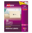 AVERY PRODUCTS CORPORATION Matte Clear Easy Peel Mailing Labels w/ Sure Feed Technology, Laser Printers, 1 x 2.63, Clear, 30/Sheet, 50 Sheets/Box