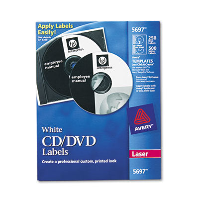 AVERY PRODUCTS CORPORATION Laser CD Labels, Matte White, 250/Pack