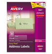 AVERY PRODUCTS CORPORATION Matte Clear Easy Peel Mailing Labels w/ Sure Feed Technology, Laser Printers, 1 x 4, Clear, 20/Sheet, 50 Sheets/Box