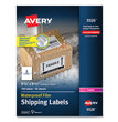 AVERY PRODUCTS CORPORATION Waterproof Shipping Labels with TrueBlock Technology, Laser Printers, 5.5 x 8.5, White, 2/Sheet, 50 Sheets/Pack