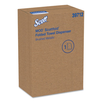 Scott® Mod* Scottfold* Towel Dispenser, 10.6 x 5.48 x 18.79, Brushed Metallic - OrdermeInc