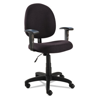 ALERA Alera Essentia Series Swivel Task Chair with Adjustable Arms, Supports Up to 275 lb, 17.71" to 22.44" Seat Height, Black