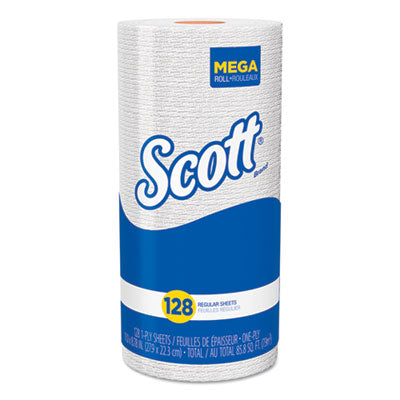 Scott® Kitchen Roll Towels, 1-Ply, 11 x 8.75, White, 128/Roll, 20 Rolls/Carton - OrdermeInc
