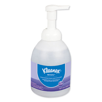 Kleenex® Reveal Ultra Moisturizing Foam Hand Sanitizer, 18 oz Bottle, Fragrance-Free, 4/Carton - OrdermeInc